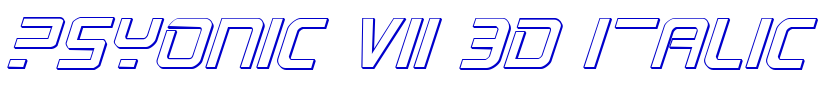 PsYonic VII 3D Italic шрифт